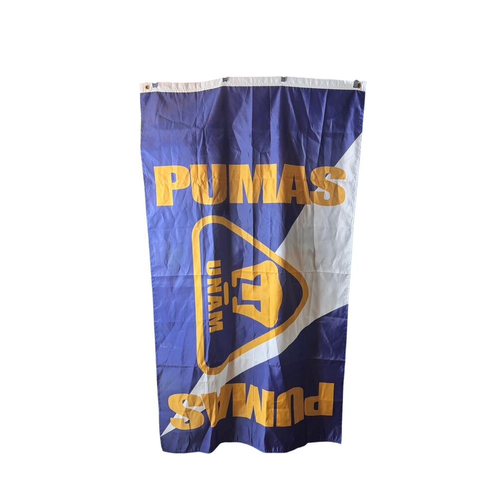 Pumas UNAM Flag 3x5 Blue Gold Mexico Liga MX Soccer Futbol Banner